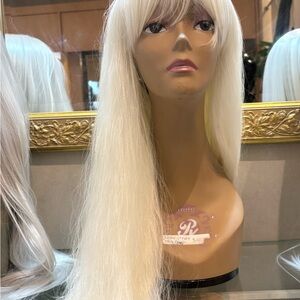 Cream Hair Accessories with Sleek Texture and Long Length